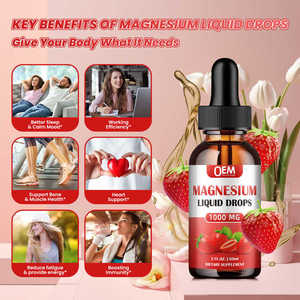 Biochealth GMP Halal OEM magnesio glicinato liquido gocce Private Label integratore per adulti muscolo nervoso calma rilassare - Product Image 3