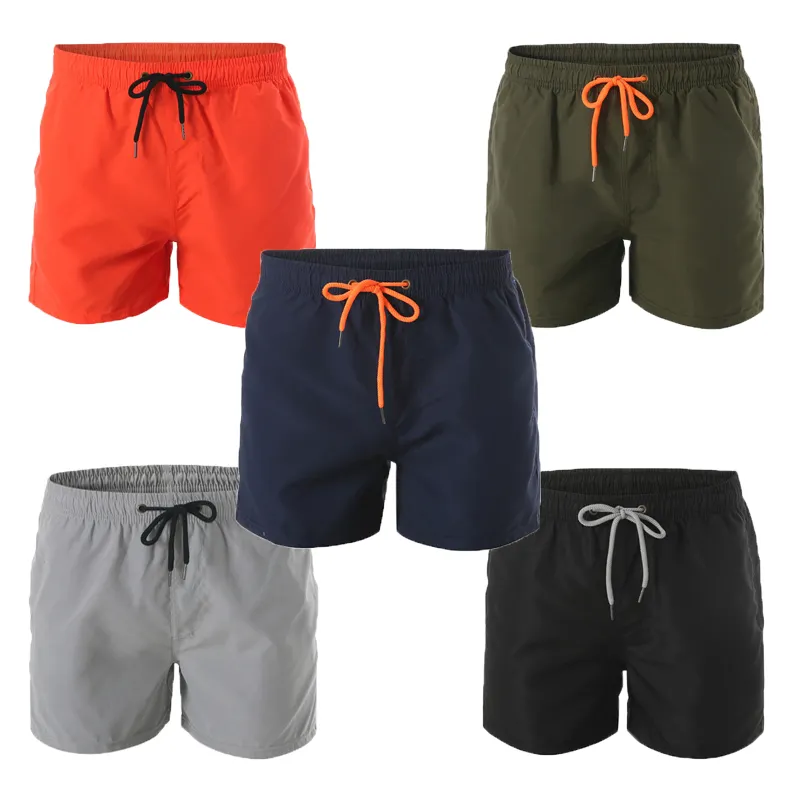 Wholesale Summer Surf Boardshorts Custom Fashion Polyester Quick Dry Blank Soild Men Beach Swim Shorts