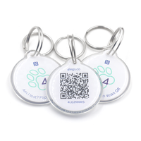 QR-Code Benutzerdefinierte URL Programmierbarer 13,56MHz Voll-Epoxy Metallrand NFC Hunde-ID-Anhänger Epoxy Haustier-Anhänger