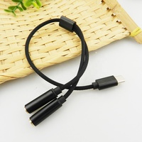 Cable de Audio USB C a Conector Auxiliar de 3.5mm, Adaptador Divisor de Audio 2 en 1 para Auriculares y Micrófono, para Teléfonos Celulares y Tabletas Tipo C