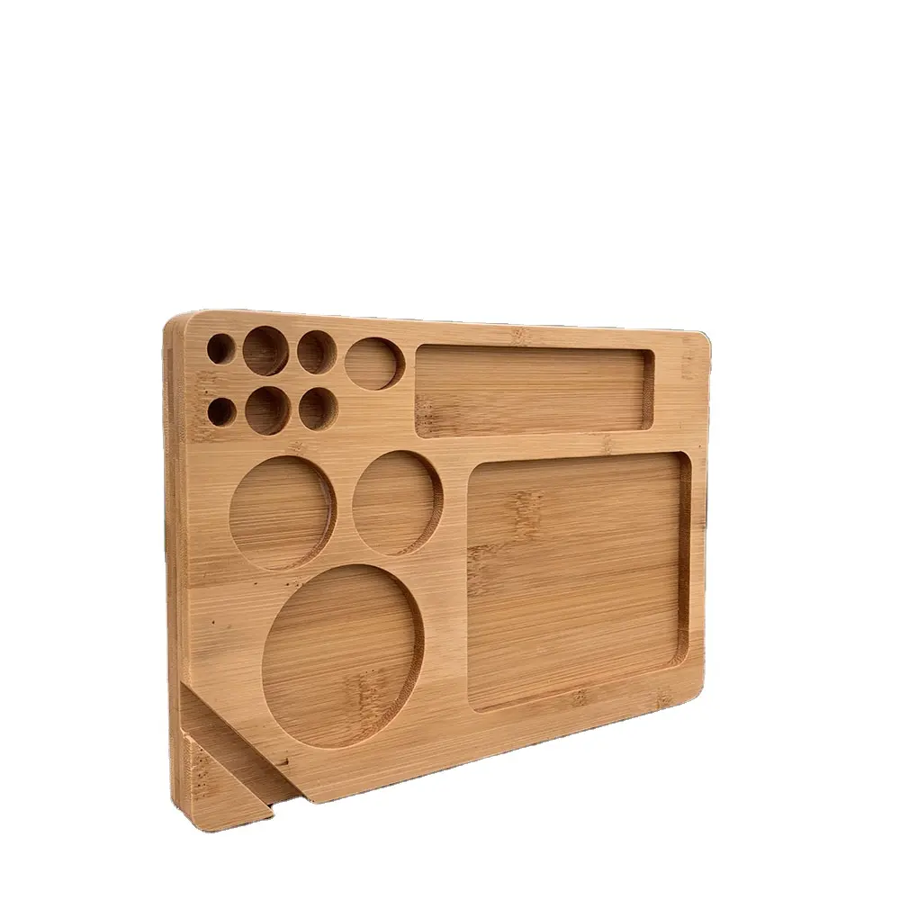 Benutzer definierte Multifunktions-Holz Rolling Tray Stash Box Container Organizer Rauchen