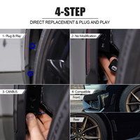 Kit de feux de signalisation latéraux avant et arrière à LED RGB, 4 pièces, contrôlés par application, pour Ford Mustang S650 Gen7 2024 et plus, éclairage de pare-chocs amélioré