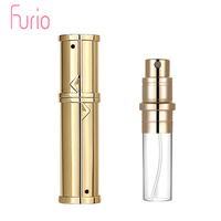 5ml Rechargeable Parfum Bouteille En Verre En Aluminium Métal Personnalisé Chrome Spray Mini Voyage Poche Taille Atomiseur Fond De Remplissage