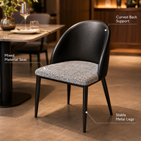 Chaise coquille en anthracite, dossier en coupole avec assise en terrazzo sur pieds coniques pour terrasse, salle de réception et comptoir de boulangerie
