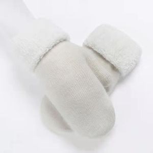 Gants d'équitation pour femmes, nouveau style, hiver, doigts entiers, couleur unie, doublure en polaire, tricotés en acrylique/coton, respirants, chauds, pour l'extérieur, au quotidien - Product Image 2