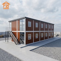 Maison préfabriquée modulaire en conteneur, bâtiment portable, logement pour camp de travail, dortoir modulaire détachable pour les travailleurs de projets à l'étranger