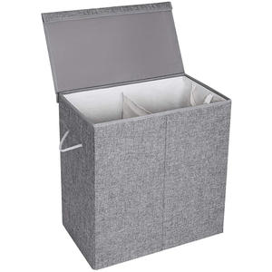 <span class=keywords><strong>Amazon</strong></span> Venta caliente <span class=keywords><strong>plegable</strong></span>/<span class=keywords><strong>plegable</strong></span> de algodón doble <span class=keywords><strong>ropa</strong></span> de lavandería <span class=keywords><strong>cesta</strong></span> con tapa - Product Image 5