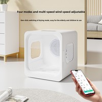 Modèle de base Boîte de séchage intelligente pour animaux de compagnie Système de séchage des cheveux de luxe entièrement automatique Chiens Toilettage à faible bruit Salle de bain pour animaux de compagnie Plastique