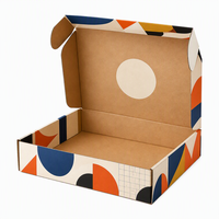 Boîte d'expédition en carton ondulé en papier kraft imprimé sur mesure, emballage écologique pour vêtements, boîte cadeau, boîte d'abonnement, logo