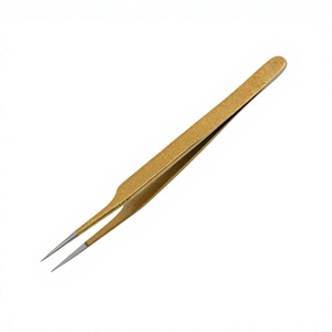 Pince à épiler incurvée en acier inoxydable, pointe de précision durable pour le modelage des sourcils et l'épilation - Product Image 6