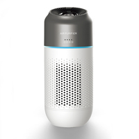 Purificateur d'air intelligent portable pour voiture, alimenté par batterie, avec filtre à charbon actif HEPA et capteur de geste automatique, pour la maison
