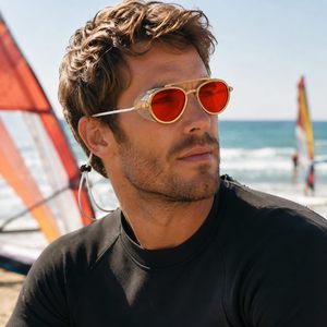 Gafas de Natación XIALE con Marco Dorado Vintage, Antivaho Profesional, Protección UV, Impermeables, Lentes de Policarbonato, para Adultos, de Competición - Product Image 4