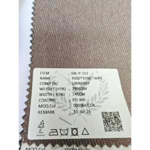 Tessuto Twill 350D pesante | 100% poliestere 299gsm 145cm | Idrorepellente - Product Image 2