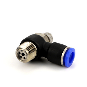 Válvula de aire de conexión rápida tipo SL de 6.35 mm (1/4 pulg.) en ángulo, válvula de control neumática para gas a temperatura normal - Product Image 4