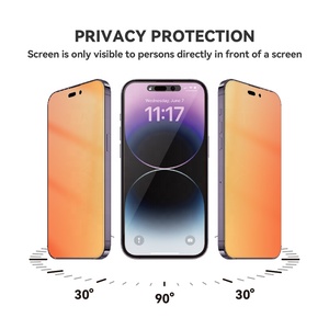 Sản Phẩm Mới Vàng Màu Linh Hoạt Glass Sự Riêng Tư Bảo Vệ Màn Hình Cho Iphone 15 16 17 Pro Chống Cháy Nổ Gương Sự Riêng Tư Phim - Product Image 2