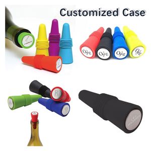 Tapón de Vino Creativo Personalizado, Tapón de Botella de Vino de Acero Inoxidable de Grado Alimenticio, Tapón de Botella de Vino de Silicona a Prueba de Fugas con Logotipo - Product Image 4