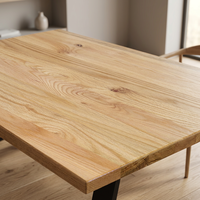 Plateau de table carré en chêne massif vintage de haute qualité, personnalisable, tailles naturelles, pour café et restaurant