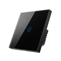 Interrupteur intelligent Zigbee standard UE avec minuterie et télécommande, panneau en verre blanc/noir, 1/2/3/4 voies, compatible Wi-Fi