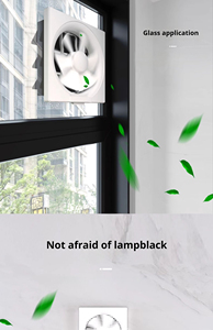 10-inch vuông loại giọng nói thấp Quạt hướng trục với động cơ đồng <span class=keywords><strong>PP</strong></span> lưỡi nhựa treo tường nhà bếp & Phòng tắm Quạt thông gió - Product Image 6