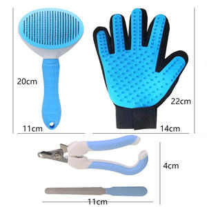 Guantes de plástico para el cuidado de perros y gatos Kit de cepillo de belleza para limpieza de mascotas - Product Image 3
