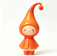 Figurine d'art de collection personnalisée Orange Elf en PVC, statue de dessin animé, fabrication OEM en Chine, figurine personnalisée pour la vente en gros de produits de marque