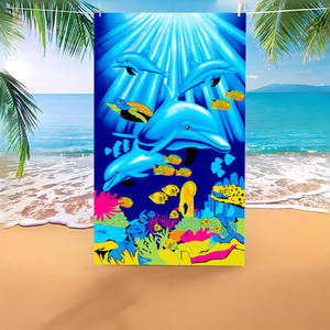 All'ingrosso Versatile grande bagno in microfibra telo da spiaggia ad asciugatura rapida assorbente per l'estate stampa attiva per il nuoto spiaggia uso - Product Image 6