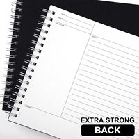 Lot de 4 carnets de notes à spirale de 80 feuilles, 6 x 8,5 pouces, impression numérique recto simple, lignés, pour usage promotionnel, école et bureau