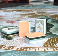 Tuiles de Mahjong Américaines de Luxe Fournies Directement par les Fabricants, Taille Standard 28mm, en Acrylique Imprimé, Personnalisables, Effet Écaille de Tortue Vintage