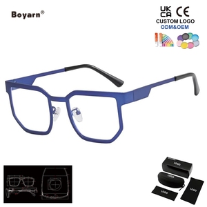 <span class=keywords><strong>Gafas</strong></span> de Miopía Cuadradas Extra Grandes Boyarn para Mujer y Hombre, <span class=keywords><strong>Gafas</strong></span> de Computadora con Protección Contra la <span class=keywords><strong>Luz</strong></span> <span class=keywords><strong>Azul</strong></span>, <span class=keywords><strong>Gafas</strong></span> de Metal de Moda para Mujer, <span class=keywords><strong>Gafas</strong></span> de Graduación - Product Image 5