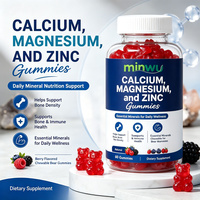 Permen Kunyah Kalsium Magnesium Seng untuk Pemulihan Otot Pasca Latihan - Bebas Gula, Vegan, Non-GMO untuk Dewasa & Anak-Anak