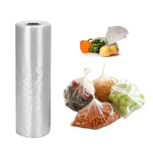 Rolling Bag For Fruit And Vegetable Packaging For Supermarket Use Made Of Plastic On Roll