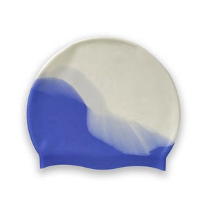 Nuovo Stile Misto-colore di <span class=keywords><strong>nuoto</strong></span> Per Adulti cappello Colorato Sfumatura di colore Protezione di Nuotata Del <span class=keywords><strong>Silicone</strong></span> - Product Image 3