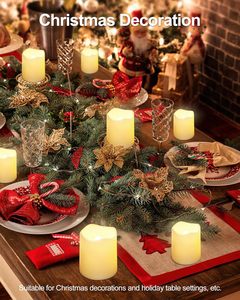 Hot bán 24 gói thân thiện với môi nhựa Flameless trụ cột nến 200 + giờ Pin hoạt động Led điều khiển từ xa giáng sinh Halloween - Product Image 6