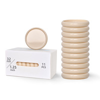Anneaux de reliure en plastique de 24 mm et 32 mm, 11 pièces/paquet, disques à trous champignons pour carnet de notes Happy Planner