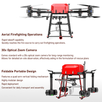 Drones de lutte contre les incendies à haute capacité de charge, longue autonomie, application à distance intelligente, suppression d'incendies, drones de lutte contre les incendies en hauteur