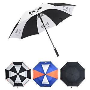Parapluie de golf double couche imperméable et personnalisable anti-UV renforcé et robuste à vendre - Product Image 3