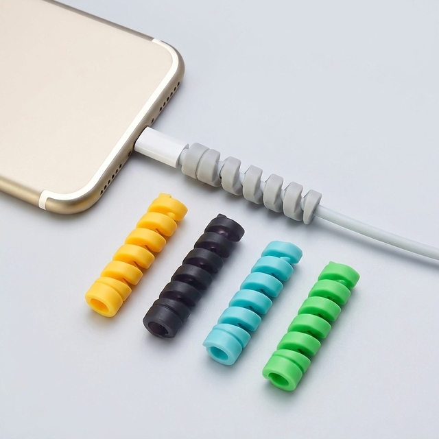 Dongji Spiral Plastic Cable Protection Sleeve 18mm Inside Diameter 600V Rated Voltage Anti-Breakage USB Mobile Phone Accessory