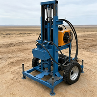 Machine de forage de puits d'eau hydraulique portable 7,5 kW, trépan de 150 mm, forage jusqu'à 120 m de profondeur, petite plateforme de forage