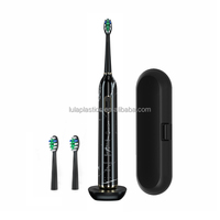Brosse à dents électrique sonique rechargeable Lula Manufacturer, motif marbre, pour adulte, poils souples, type-C, noir et blanc, IPX7, LP034640