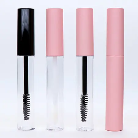 Alta qualidade logotipo personalização 10ml mascara rosa, cabelo pasta, lábio esmalte, tubo de cílios.
