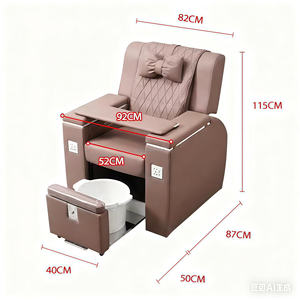 Fauteuil de Pédicure Électrique de Luxe Moderne avec Massage, Marron, Fauteuil de Bain de <span class=keywords><strong>Pieds</strong></span> et Spa, Vente en Gros - Product Image 6