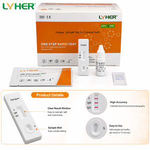 Kit de Prueba Rápida de Antígeno NS1 para <span class=keywords><strong>Dengue</strong></span>, Cassette de Oro Coloidal para la Detección de <span class=keywords><strong>Dengue</strong></span> - Product Image 2