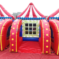 Aire de Jeu Gonflable Commerciale Extérieure 5-en-1 pour Événements Sportifs, Cabines Interactives Portables en Bâche PVC 0,55 mm, Capacité 500 kg
