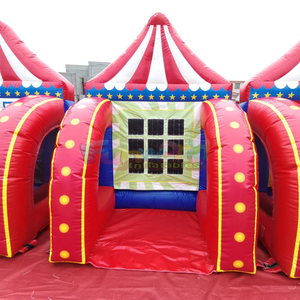 Juegos inflables comerciales para fiestas al aire libre, 5 en 1, con varias cabinas interactivas. - Product Image 4