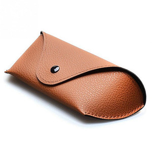 Logo Custom Fashion Cheap Soft <b>Glasses</b> Box Custom Logo PU Eyeglasses <b>Case</b> Litchi Leather Sunglasses <b>Case</b> - Product Image 3