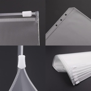 ซองใส่เอกสาร A5 แบบมีซิป 12 ชิ้น 6 รู สำหรับใส่เงินสด ซองใสกันน้ำ PVC สำหรับใส่เอกสาร - Product Image 6