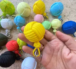 Hand Made Paracord Floating boat Keychain Paracord Survival Keys zipper pull Holder Nautical Knot Glowing Key Chains