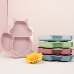 Plato Personalizado con Diseño de Ardilla Bebé, Juego de Platos de Silicona Ecológicos y No Tóxicos, Tazón de Silicona Platino 100% de Grado Alimenticio, Libre de BPA - Product Image 6