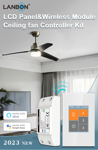 Kit de contrôleur de ventilateur de plafond à panneau LCD <span class=keywords><strong>2023</strong></span>, interrupteurs de ventilateur et interrupteur d'éclairage, par wifi mesh, série LANBON L8 - Product Image 2