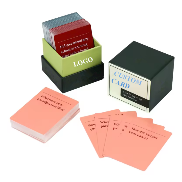 Card Game With Two Pieces Necked Box